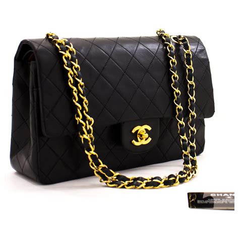 black chanel leather bag|black chanel bag price.